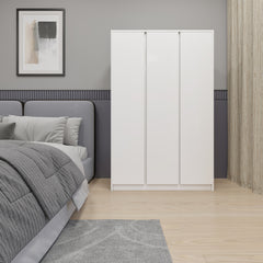 MALVERN 3 DOOR WARDROBE - WHITE