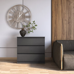 MALVERN 3 DRAWER CHEST - GREY