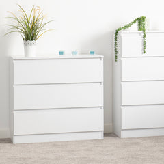 MALVERN 3 DRAWER CHEST - WHITE