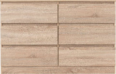 MALVERN 6 DRAWER CHEST - SONOMA OAK EFFECT