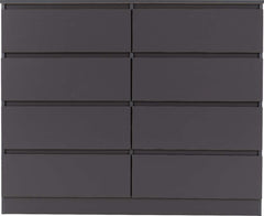 MALVERN 8 DRAWER CHEST - GREY