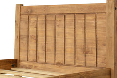 MAYA 3' BED - DISTRESSED WAXED PINE