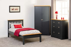 MONACO 3' BED LOW FOOT END - GREY/OAK EFFECT