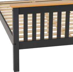 MONACO 5' BED HIGH FOOT END - GREY/OAK EFFECT