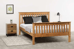 MONACO 5' BED HIGH FOOT END - DISTRESSED WAXED PINE