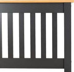 MONACO 4'6" BED LOW FOOT END - GREY/OAK EFFECT