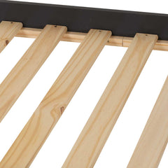 NEPTUNE Single Black Wooden 3' Bunk Bed - GREY/OAK