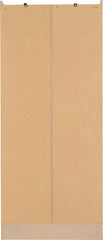 NEVADA 2 DOOR 1 DRAWER WARDROBE - OYSTER GLOSS/LIGHT OAK EFFECT VENEER