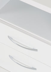 NEVADA 2 DRAWER BEDSIDE - WHITE GLOSS