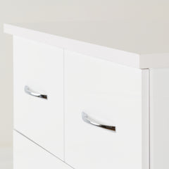 NEVADA 3+2 DRAWER CHEST - WHITE GLOSS
