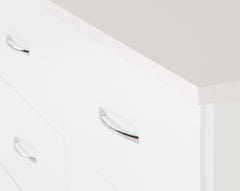 NEVADA 6 DRAWER CHEST - WHITE GLOSS