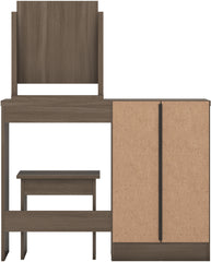 NEVADA 4 DRAWER DRESSING TABLE SET - RUSTIC OAK EFFECT