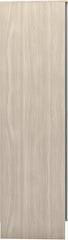 NEVADA MIRRORED OPEN SHELF WARDROBE - GREY GLOSS/LIGHT OAK EFFECT VENEER