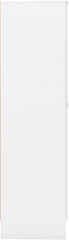 NEVADA MIRRORED OPEN SHELF WARDROBE - WHITE GLOSS