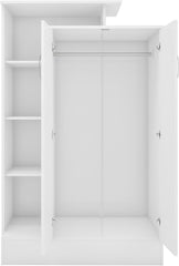 NEVADA PETITE OPEN SHELF WARDROBE - WHITE GLOSS