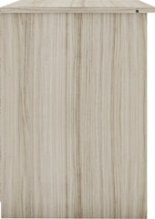 NEVADA SLIDING DOOR BEDSIDE - OYSTER GLOSS/LIGHT OAK EFFECT VENEER