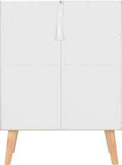 NORDIC 3 DRAWER CHEST - WHITE/DISTRESSED EFFECT