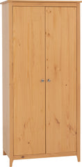 OSLO 2 DOOR WARDROBE - ANTIQUE PINE