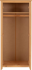 OSLO 2 DOOR WARDROBE - ANTIQUE PINE