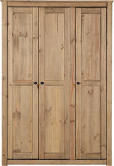 PANAMA 3 DOOR WARDROBE - NATURAL WAX