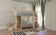 PLUTO BUNK BED - GREY/OAK EFFECT