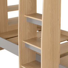 PLUTO BUNK BED - GREY/OAK EFFECT