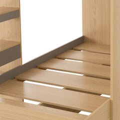 PLUTO BUNK BED - GREY/OAK EFFECT