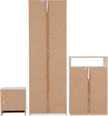 POLAR Wooden BEDROOM SET in WHITE