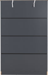 PORTLAND 3 DOOR WARDROBE - GREY/OAK EFFECT