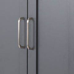 PORTLAND 3 DOOR WARDROBE - GREY/OAK EFFECT