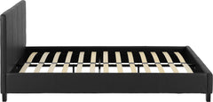 PRADO 4'6" BED - BLACK FAUX LEATHER