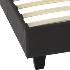PRADO 4'6" BED - BROWN FAUX LEATHER