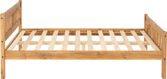 RIO 4'6" BED - DISTRESSED WAXED PINE