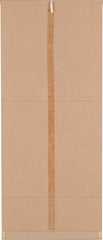 SEVILLE 2 DOOR 1 DRAWER WARDROBE - WHITE HIGH GLOSS/LIGHT OAK EFFECT VENEER