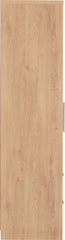 SEVILLE 4 DOOR 2 DRAWER WARDROBE - GREY HIGH GLOSS/LIGHT OAK EFFECT VENEER