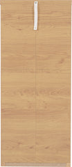 SEVILLE 5 DRAWER NARROW CHEST - WHITE HIGH GLOSS/LIGHT OAK EFFECT VENEER