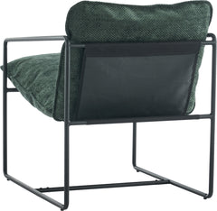 TIVOLI OCCASIONAL CHAIR - BLACK METAL/GREEN FABRIC