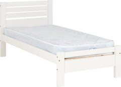 TOLEDO 3' Single Bed - WHITE WOODEN