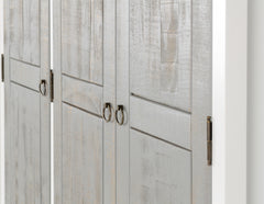 VERMONT 3 DOOR WARDROBE - WHITE/GREY