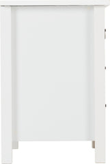 VERMONT 3 DRAWER BEDSIDE - WHITE/GREY