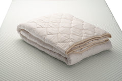 Wool and cotton sateen quilt, natural wool duvet insert