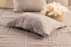 Oxford design Natural linen pillow case, US sizes