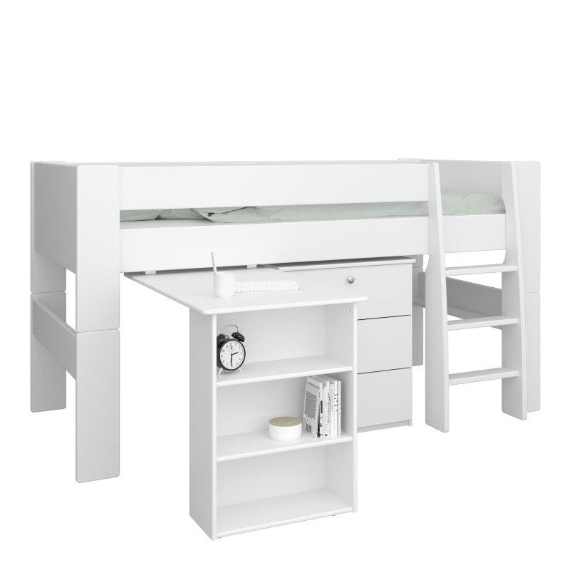 Steens for kids Mid Sleeper Bunk Bed Desk