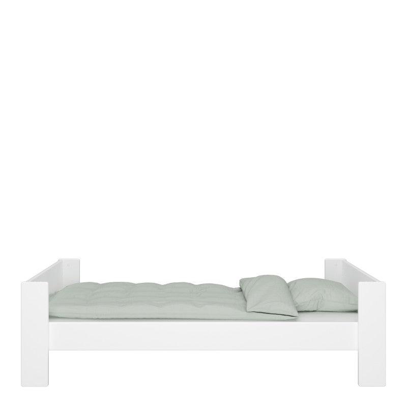 white 3' wooden bed frame