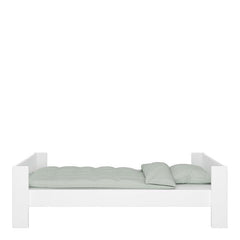 white 3' wooden bed frame