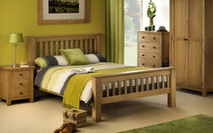 Amsterdam Oak Wooden Super King Bed Frame Room