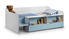 Stella Low Sleeper Bunk Bed White Blue 2