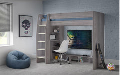 Grey Oak High Sleeper Bunk Bed