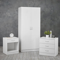 Delta Bedroom Furniture Set in White - Kidsbunkbed