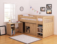 study bunk bed oak wood vaneer